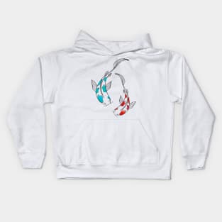 Koi Fish Lovers Transparent Kids Hoodie